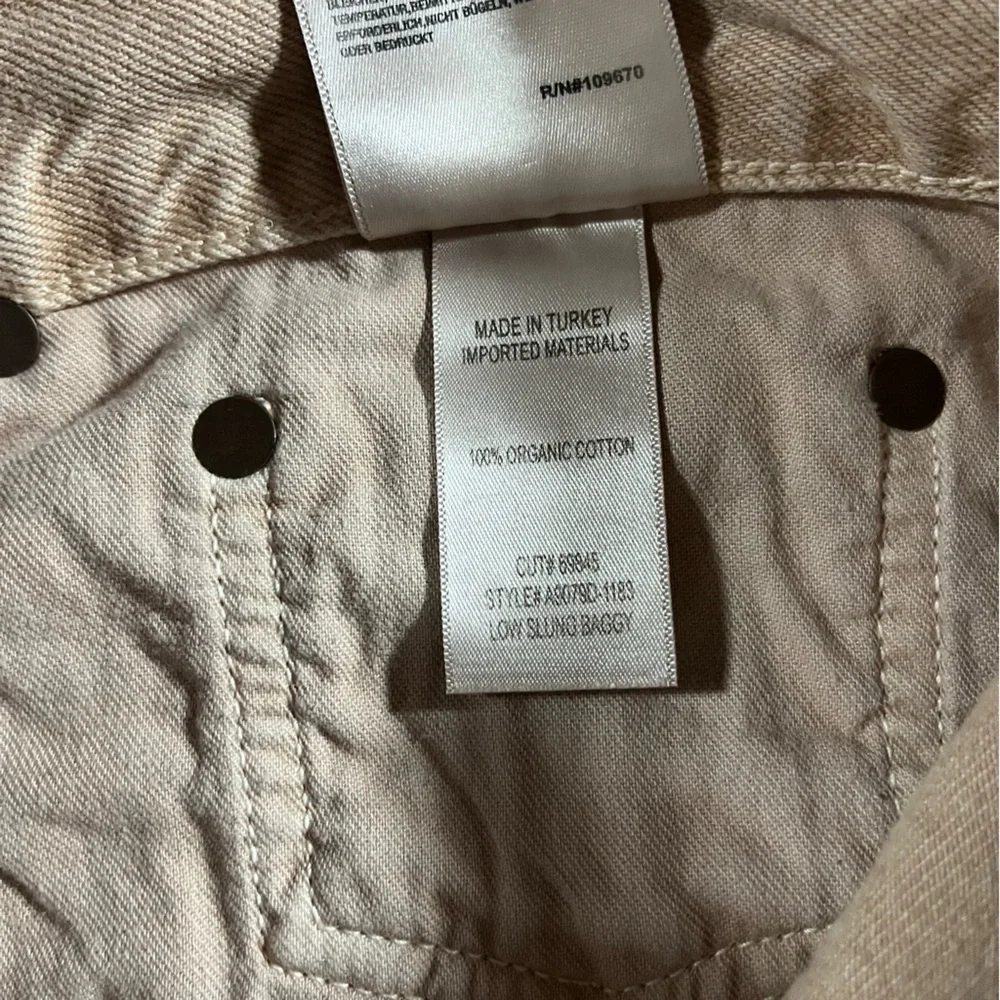 NWT AGOLDE Low Slung Baggy Pink Denim Pants - Picture 13 of 13